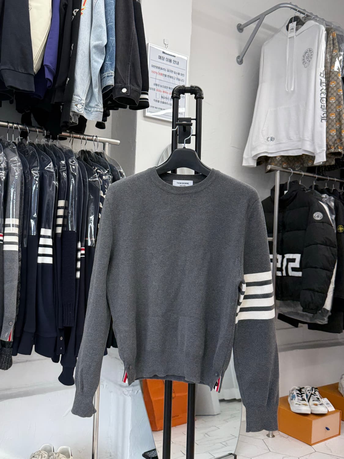 [3] 톰브라운 사선완장 밀라노스티치 니트 상품이미지1