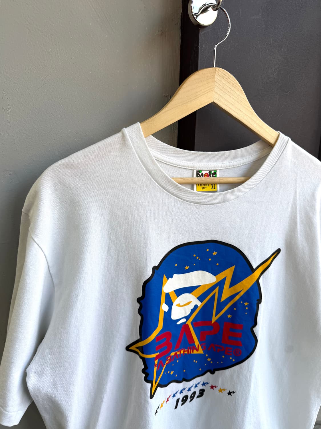 XL/ 베이프 NASA MOON 프린팅 라운드 반팔 상품이미지4
