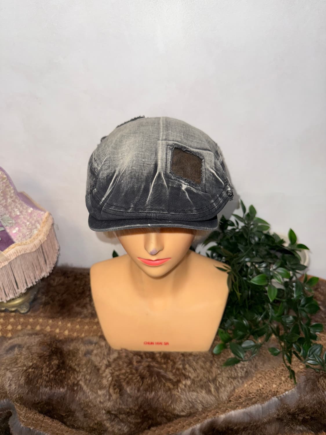 Washing black denim patches hunting cap 상품이미지2