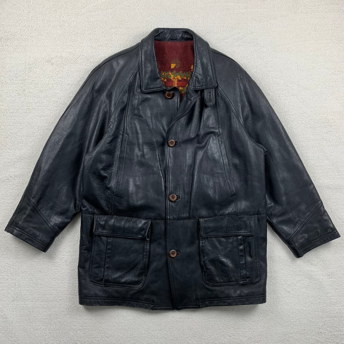 SAVE THE FOREST 이태리제 리얼 레더 헌팅자켓 블랙  상품이미지1