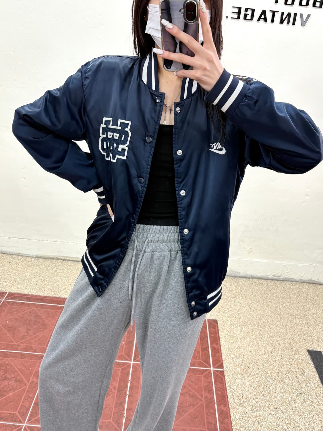 나이키 바시티자켓 네이비 상품이미지9