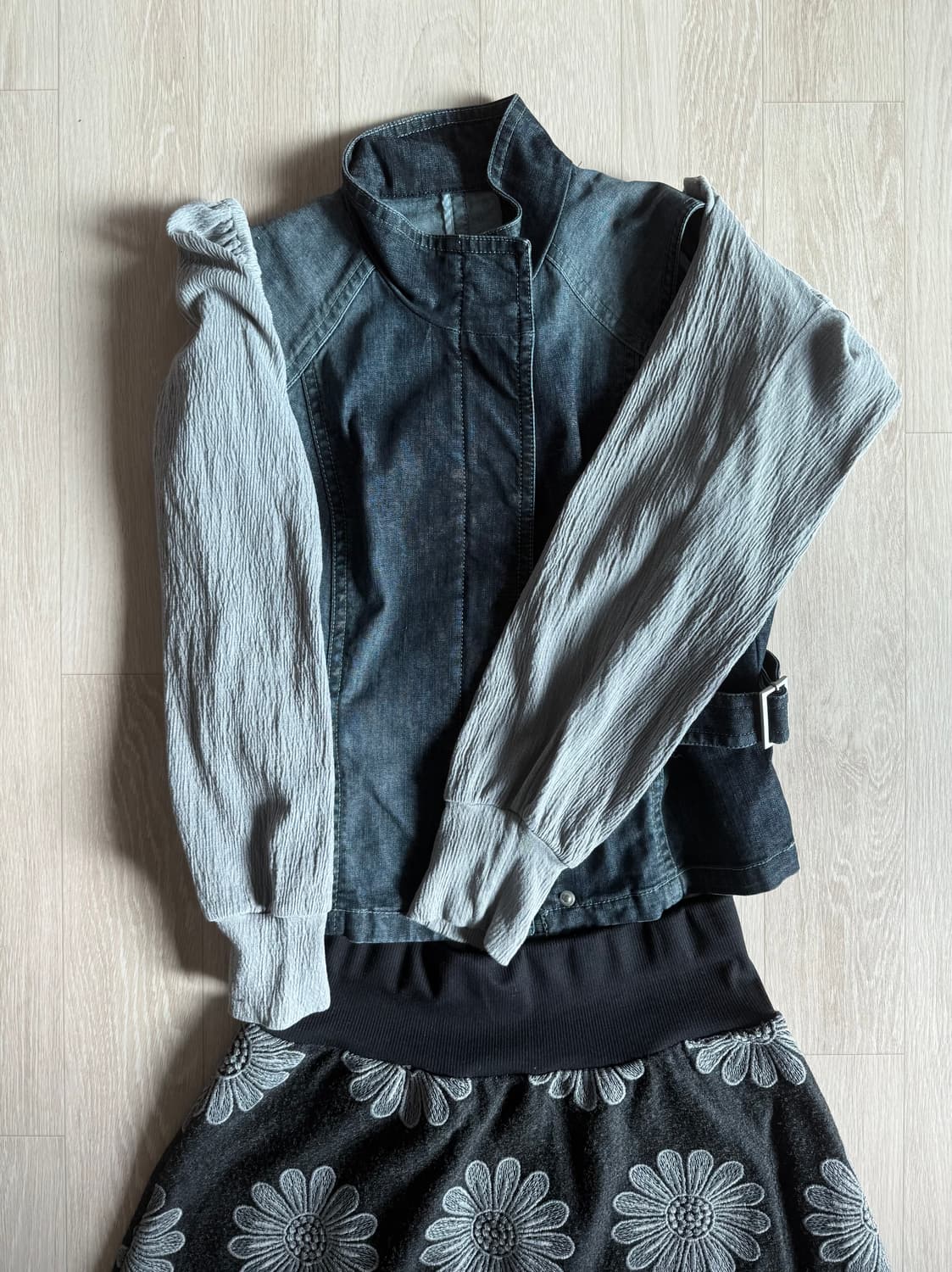 빈티지 청자켓 청패딩 상품이미지9