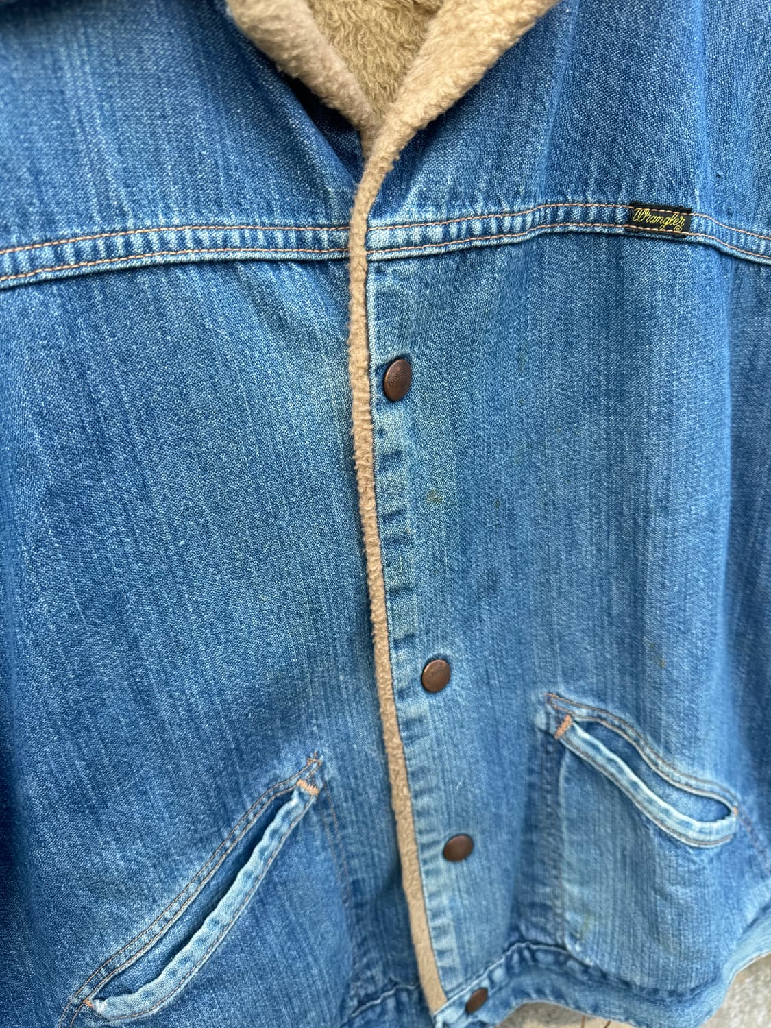 70s 랭글러 빈티지 기묘한이야기 조나단 쉐르파 데님 자켓 상품이미지6