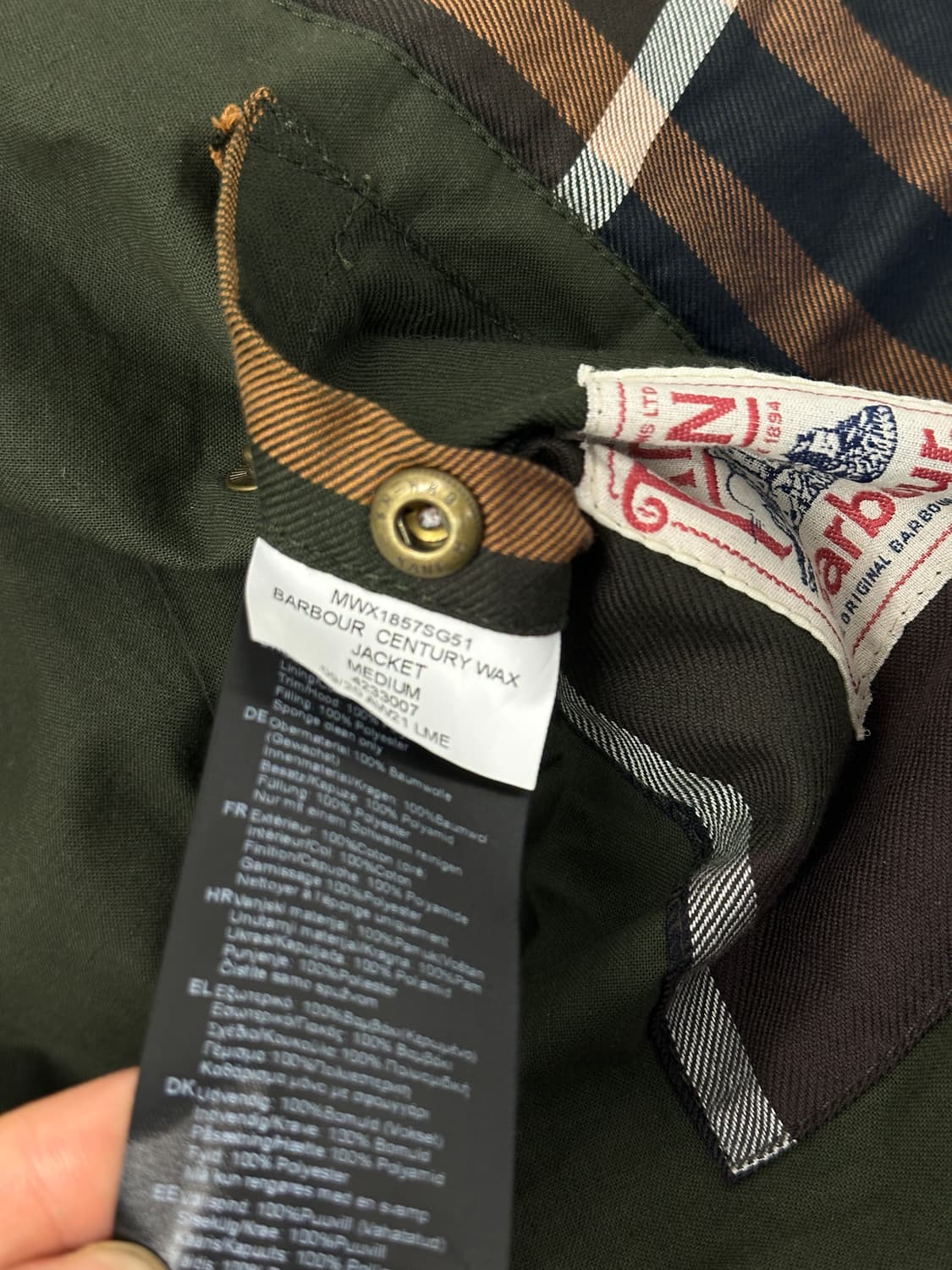 바버 논왁스 센추리 클래식 자켓M 상품이미지6