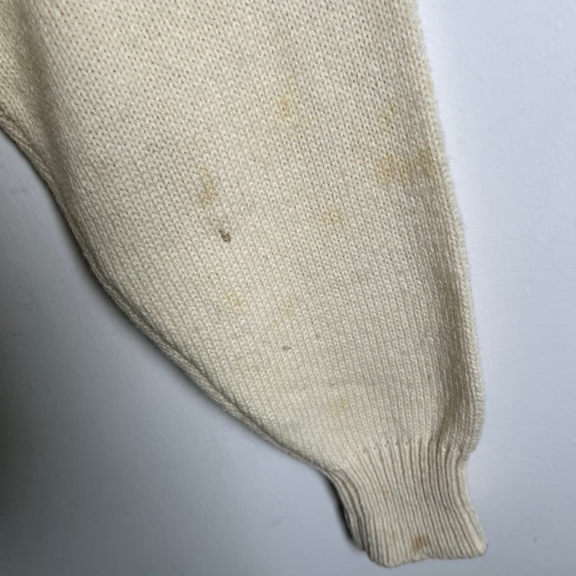 90's 꼼데가르송 옴므 아이보리 울 니트 스웨터  상품이미지10