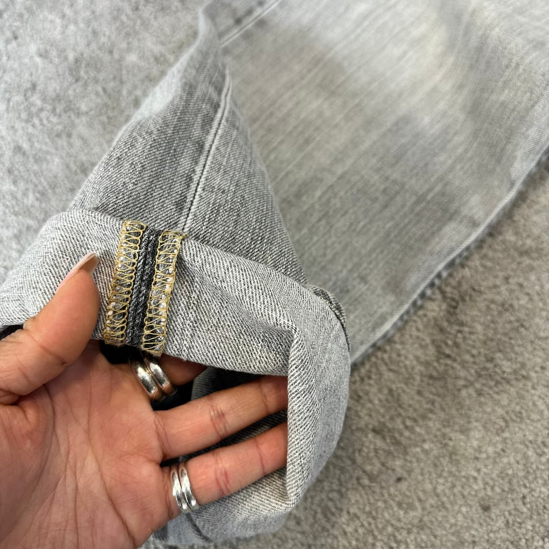 리바이스503 그레이 셀비지 레귤러 데님 팬츠(30) 상품이미지7