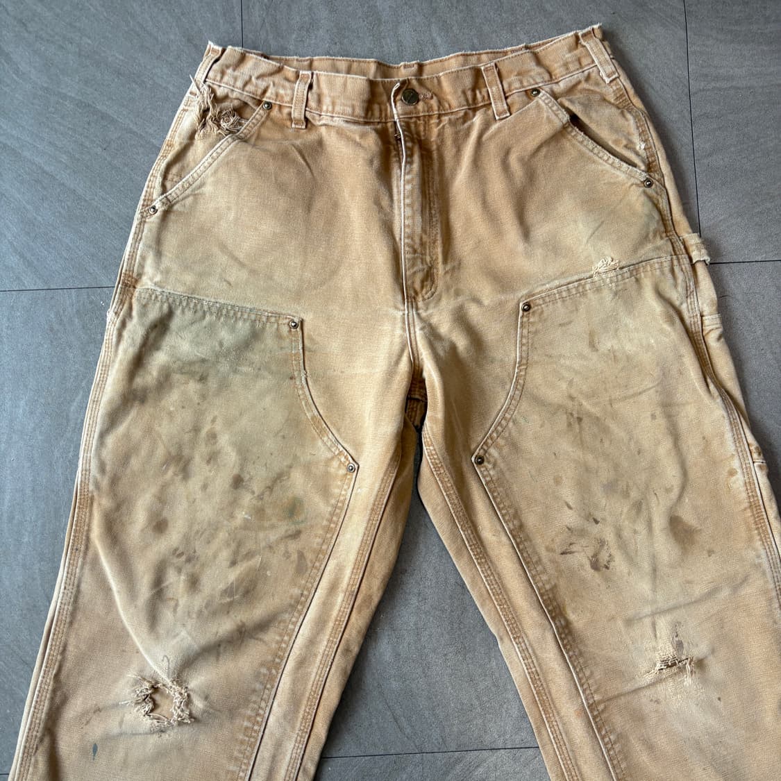 칼하트 정품 브라운 더블니 팬츠 상품이미지2