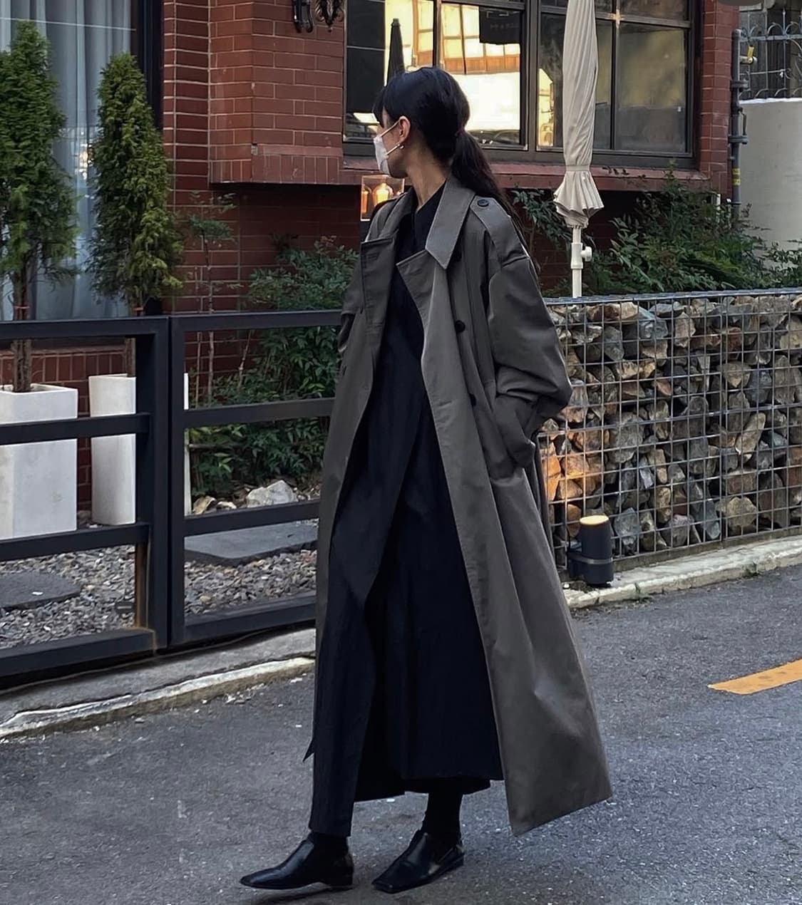 트리밍버드 트렌치코트_차콜 상품이미지2