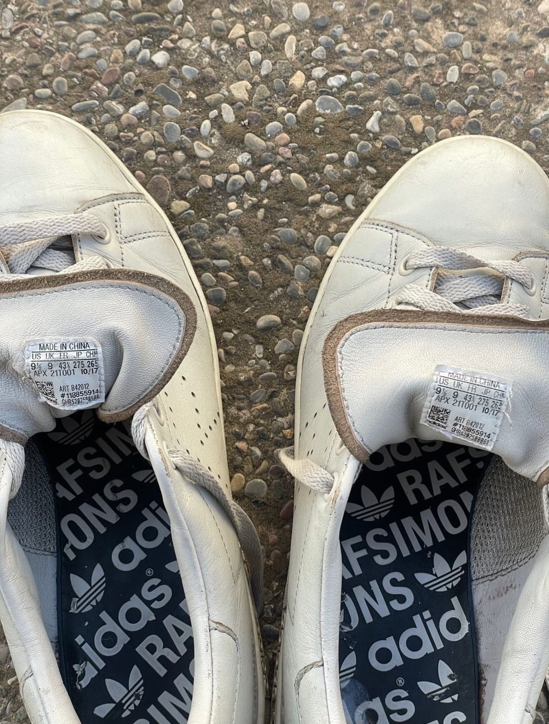 라프시몬스X아디다스 스탠스미스 에이지드 us9.5 상품이미지8