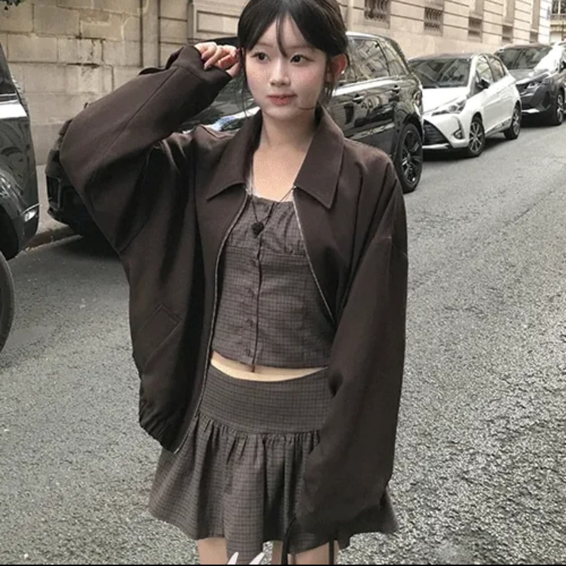 *급처‼️ 브라운 집업 자켓  상품이미지1