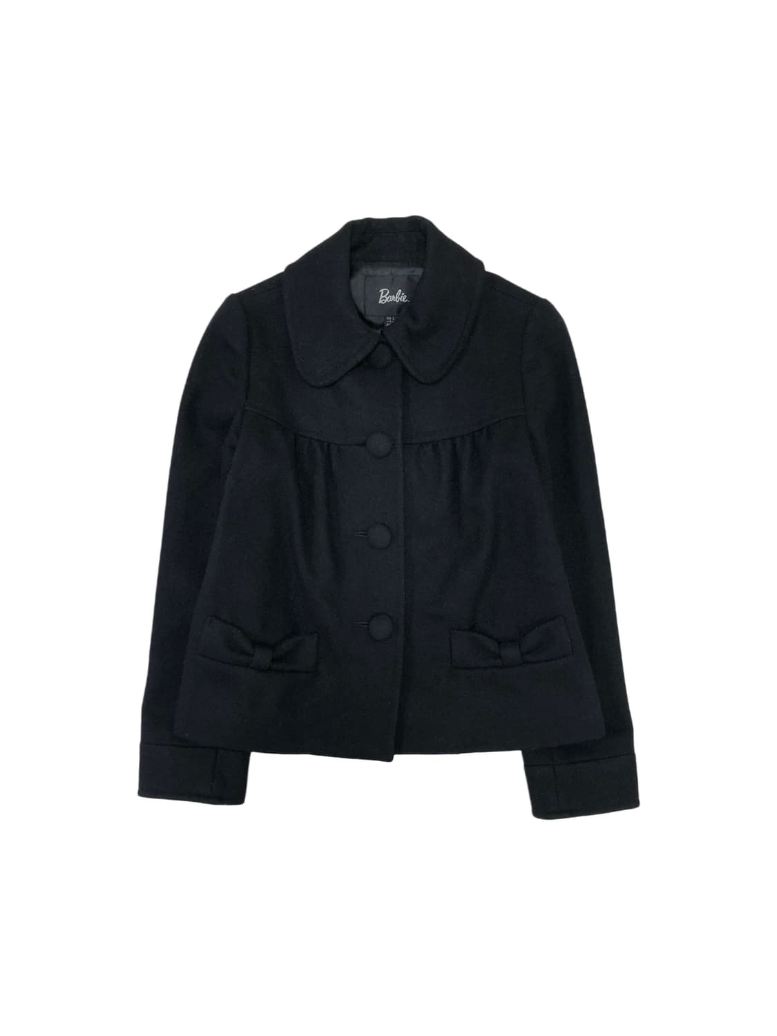 바비 양모 블랙 숏 코트 상품이미지1