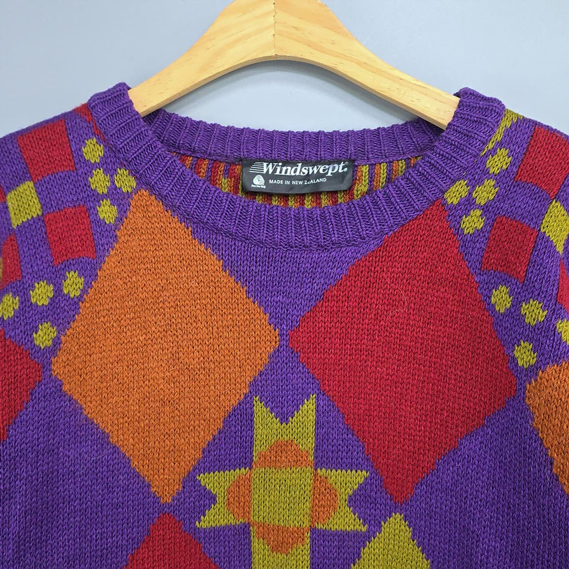 윈드스웹트(windswept) 뉴질랜드 울니트 아가일 40 상품이미지2