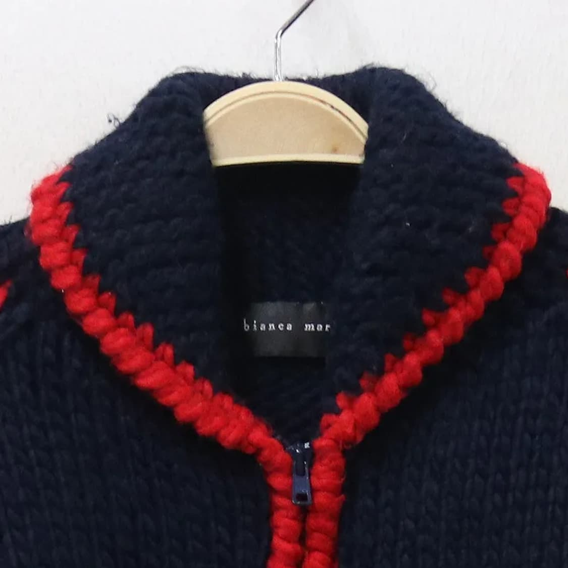 BIANCA MARIA 배색 니트 집업 61687 상품이미지3