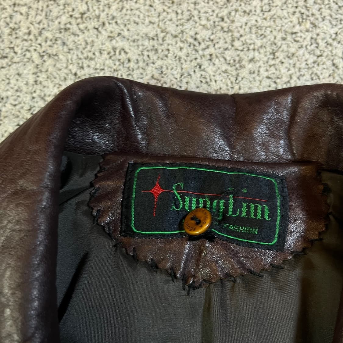 Vintage 빈티지 양가죽 봄버 자켓 ( 레드 브라운 ) 상품이미지3