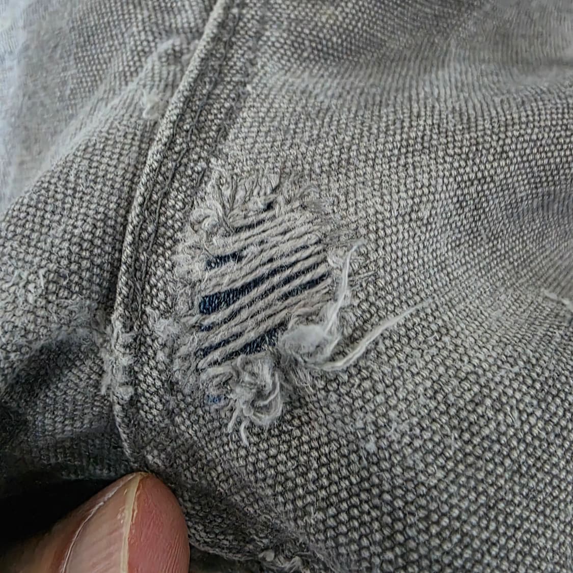 [38X30] 00s 칼하트 더블니 B136 GVL 트래쉬드 팬츠 G-1 상품이미지3