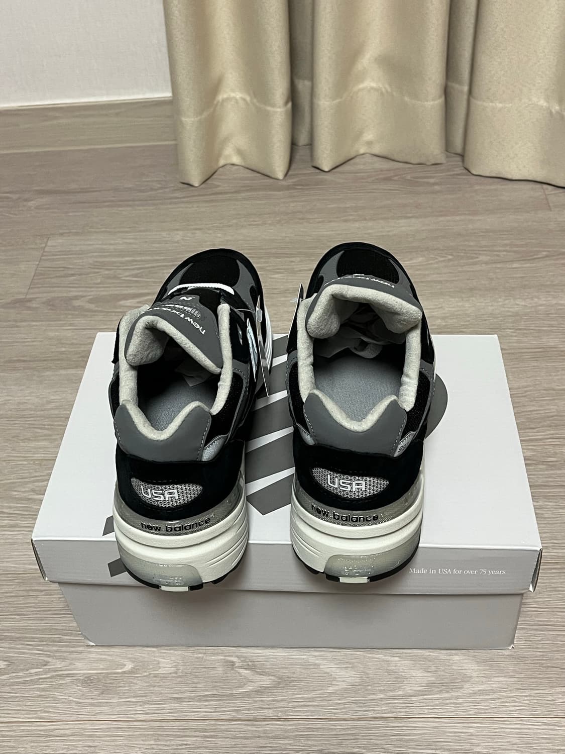 (새상품) 뉴발란스 992 블랙 그레이 상품이미지4