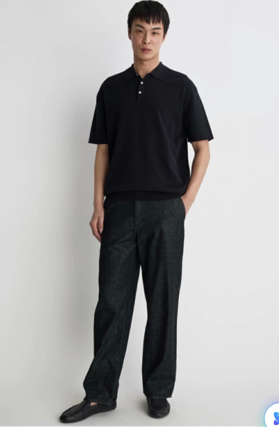 [상태좋음] 포터리 콤포트 반팔 Polo Knit 다크네이비 1 상품이미지2