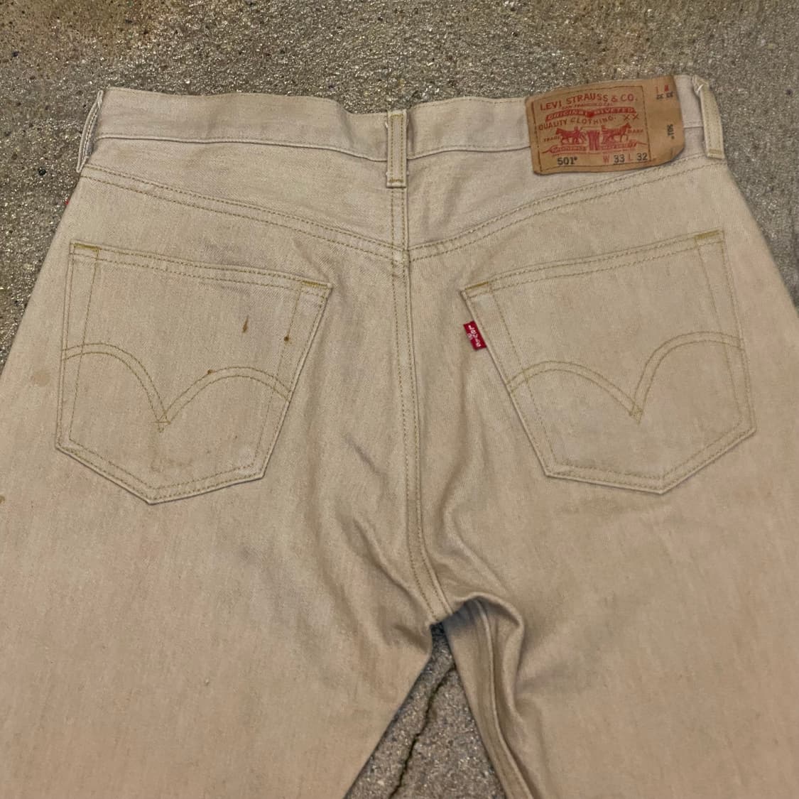 빈티지 리바이스 501 베이지진 청바지 상품이미지7
