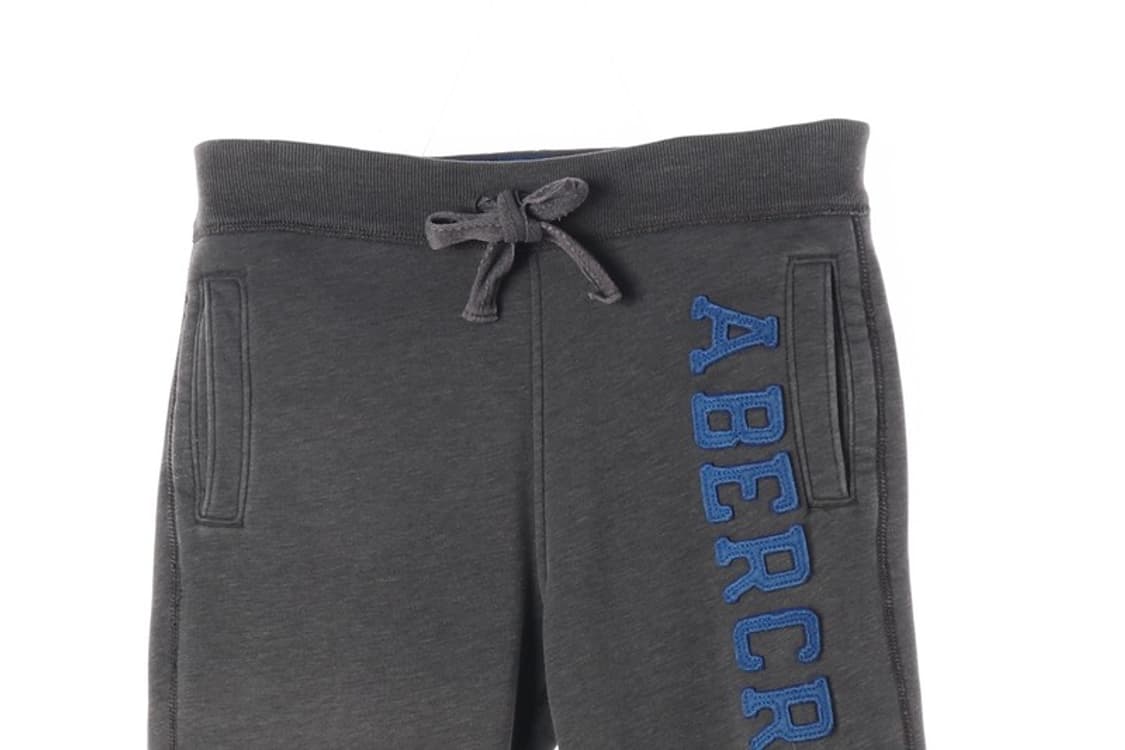 아베크롬비 빅로고 자수 기모 조거 팬츠 다크그레이 S 상품이미지3