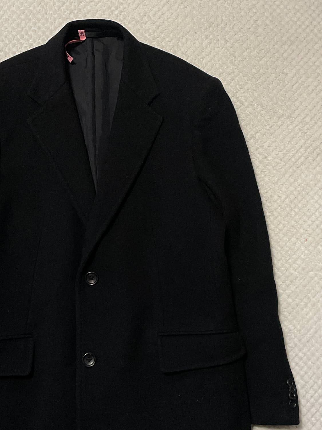 TIME HOMME 타임옴므 2버튼 울 롱코트 블랙(클리닝O) 상품이미지5