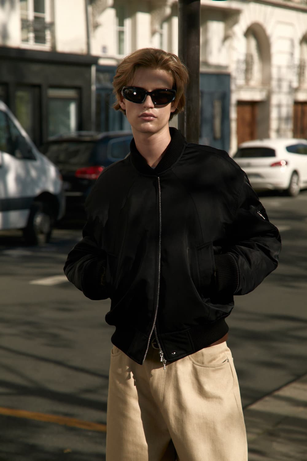 stu 라운드 숏 봄버 블랙 상품이미지1