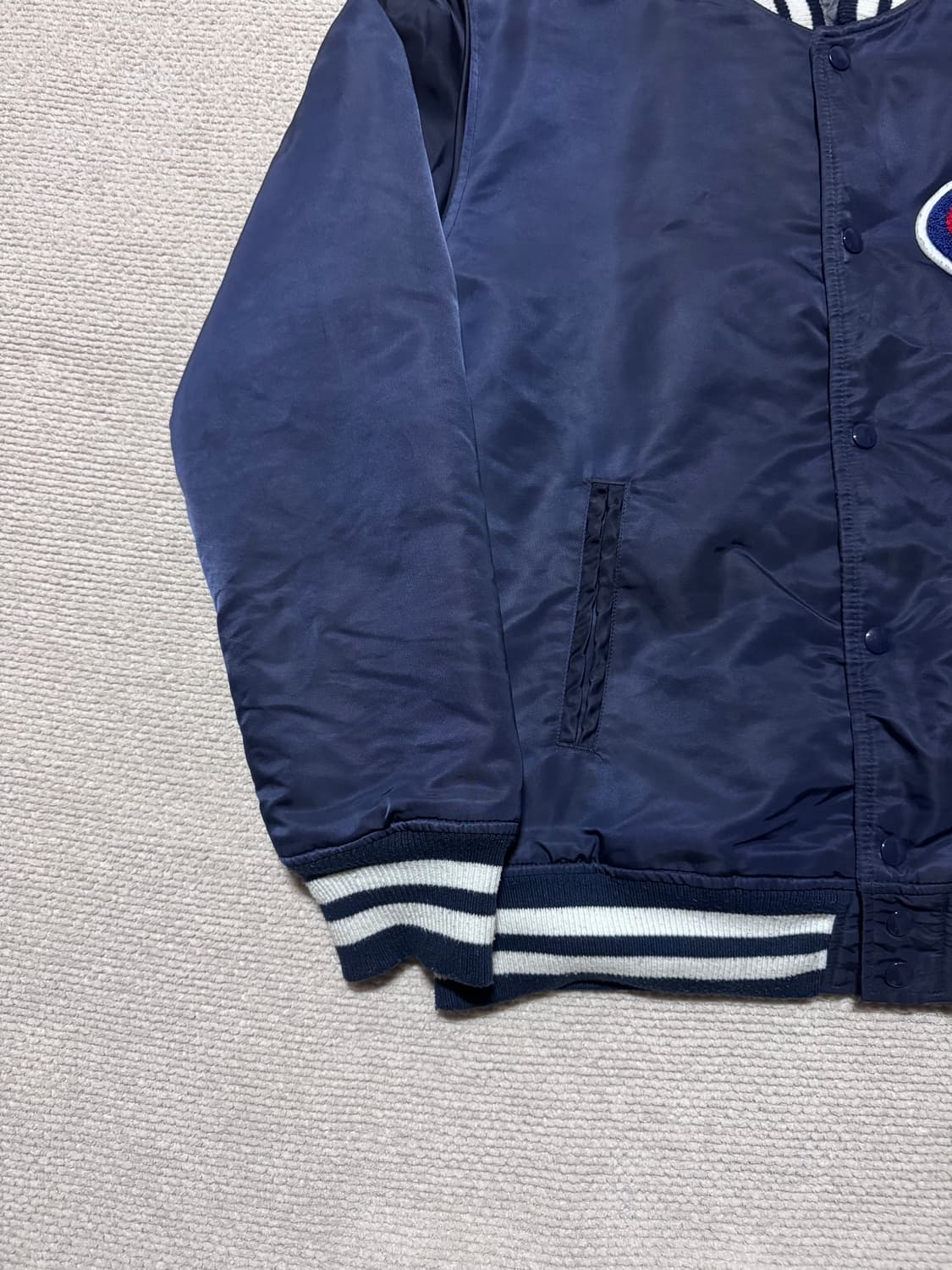 Champion 빅로고 나일론 바시티 자켓 L 상품이미지5