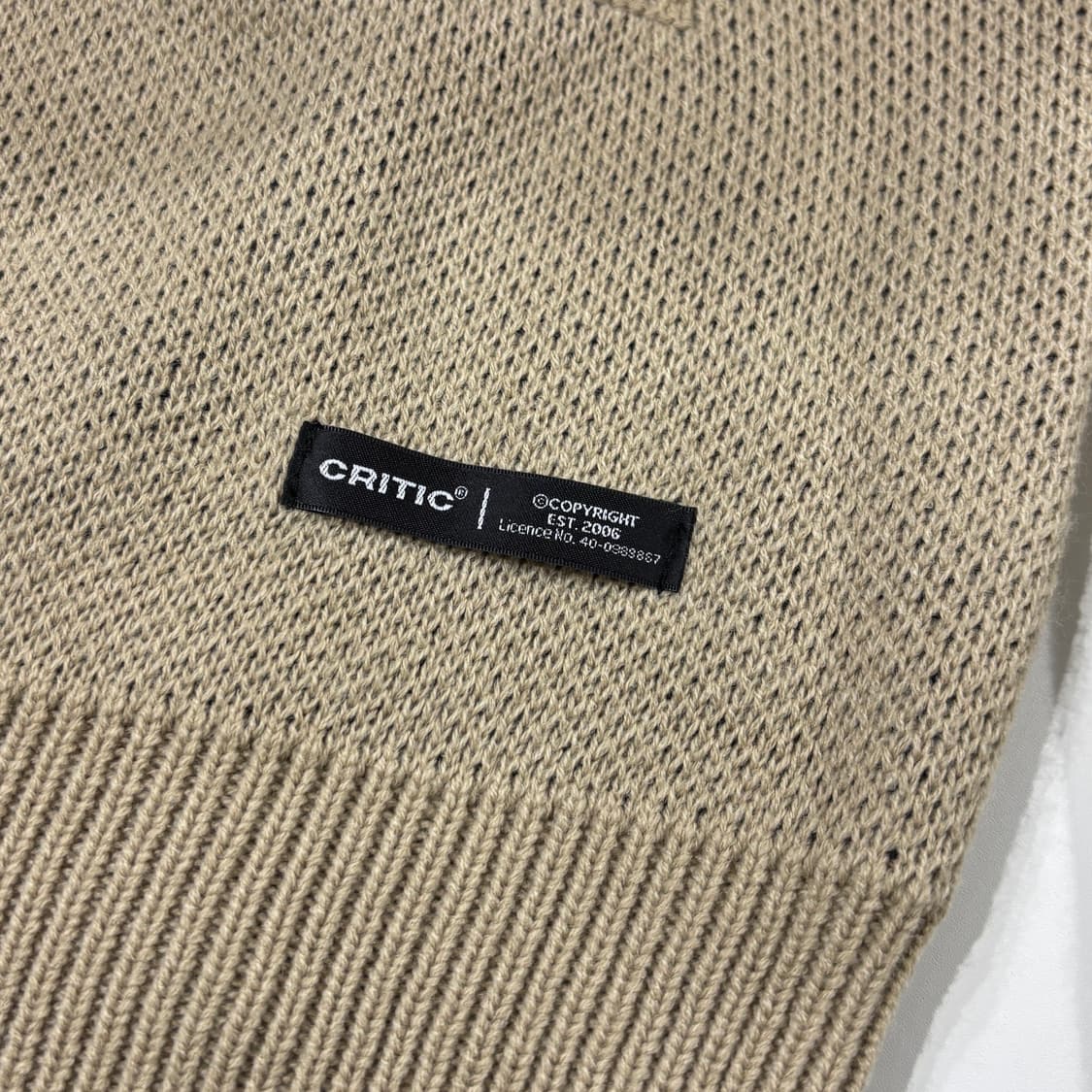 크리틱 패턴 투웨이 니트 집업 상품이미지5