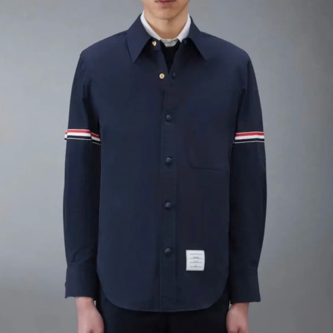 [S+급/0] 톰브라운 암밴드 셔츠자켓 네이비 상품이미지9
