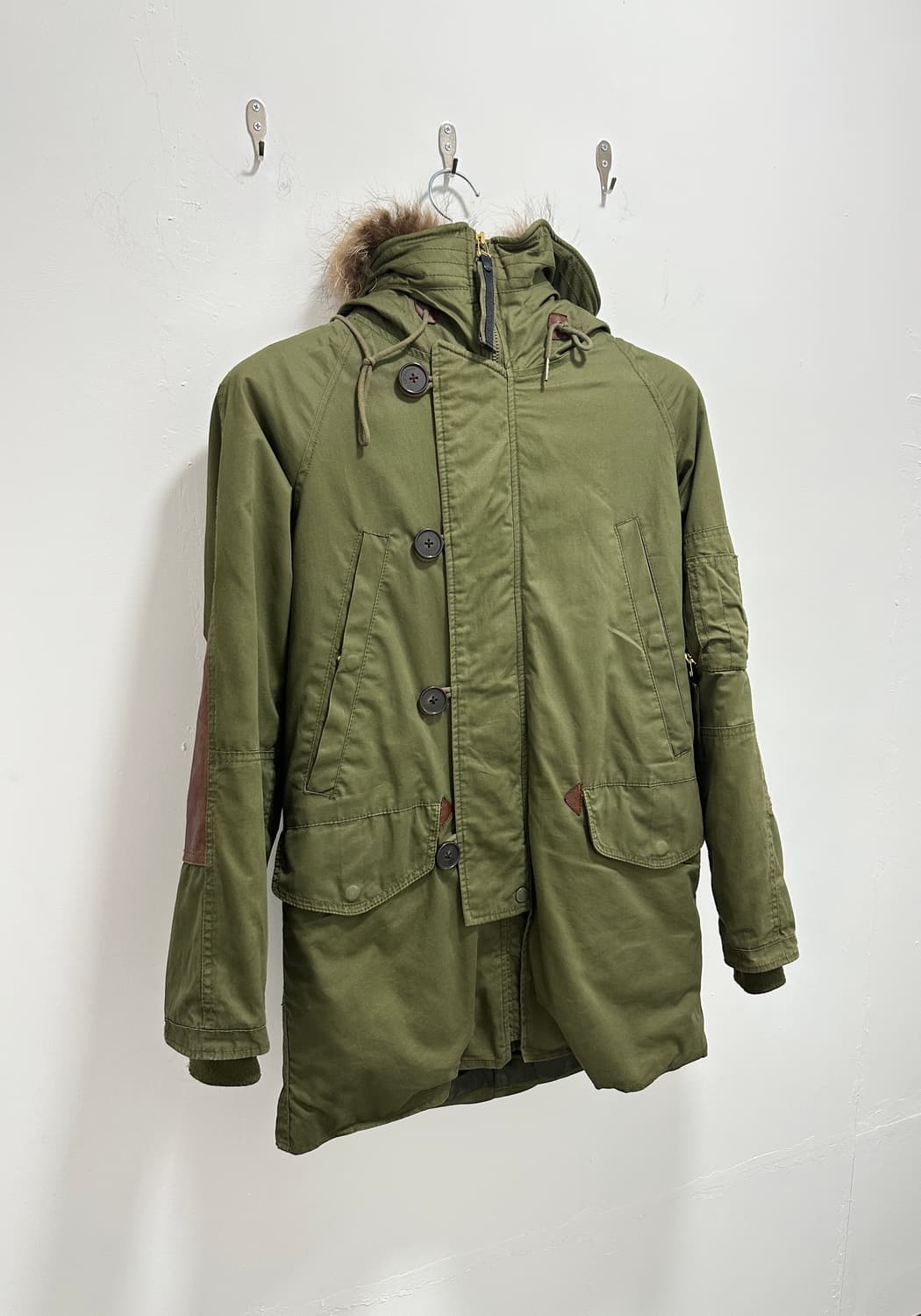 Vintage rabbit raccoon fur field jacket 상품이미지4