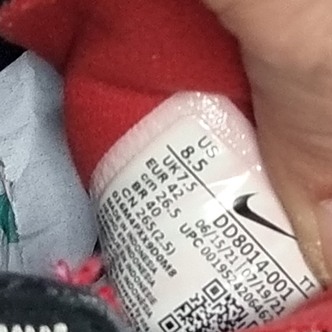 나이키 Waffle One 운동화 블랙/레드(265) 상품이미지7