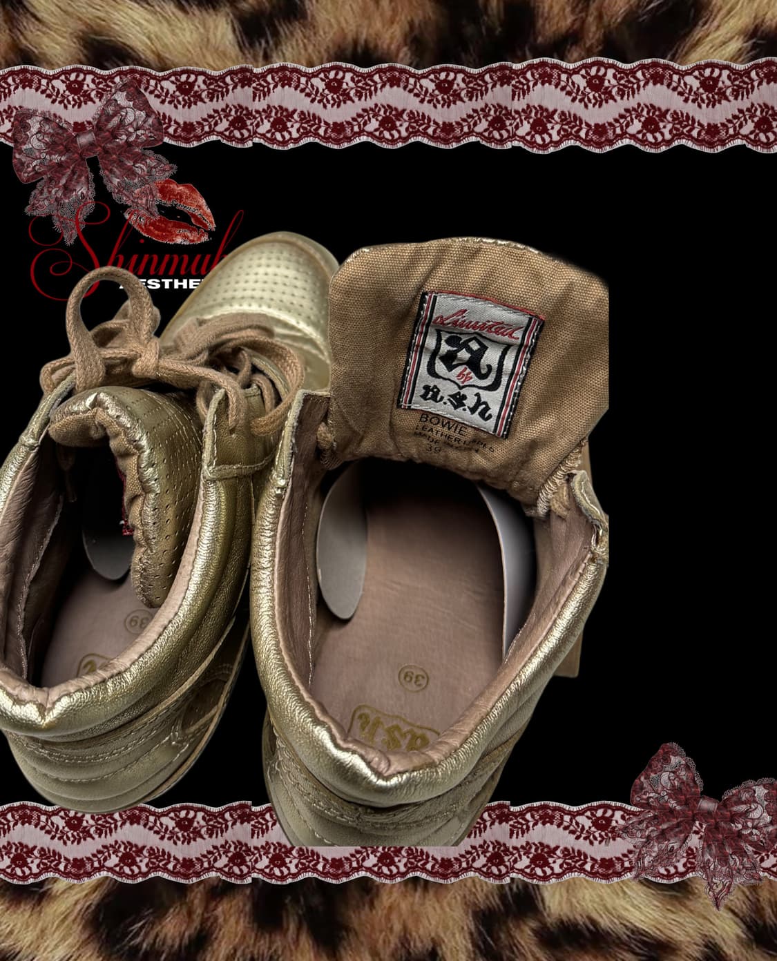 ASH 보위 웨지힐 하이탑 스니커즈 골드 상품이미지4