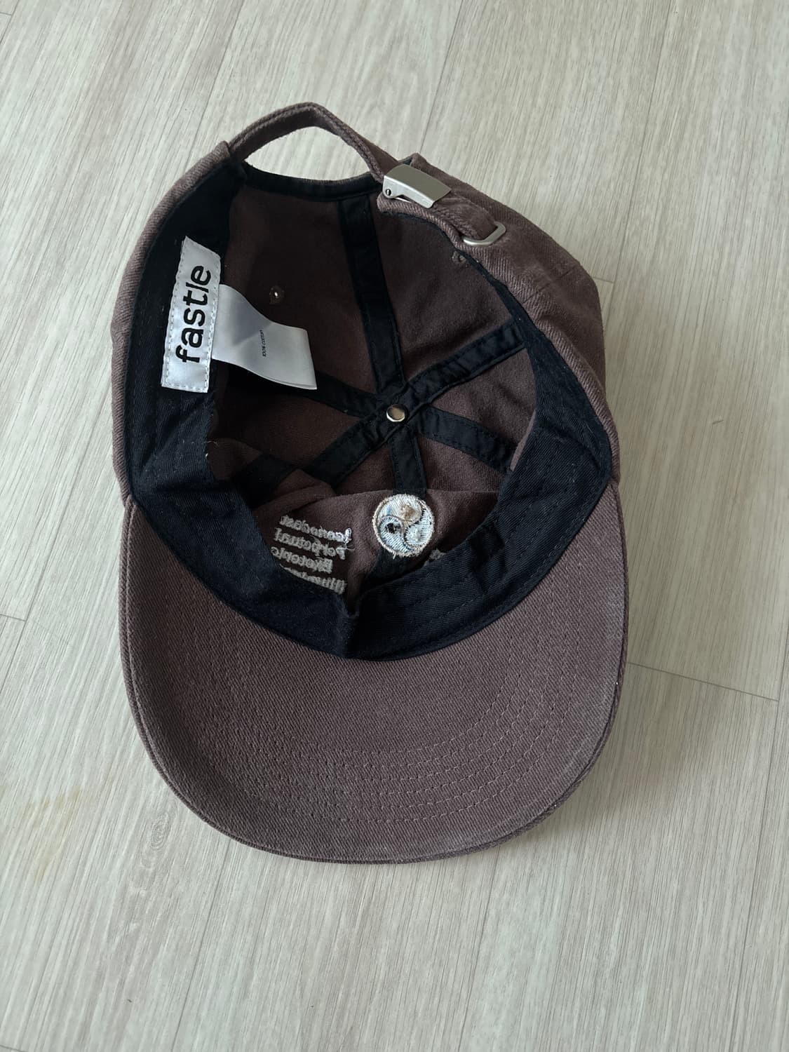 Fastle Yin Yang washed cap brown 볼캡 상품이미지2