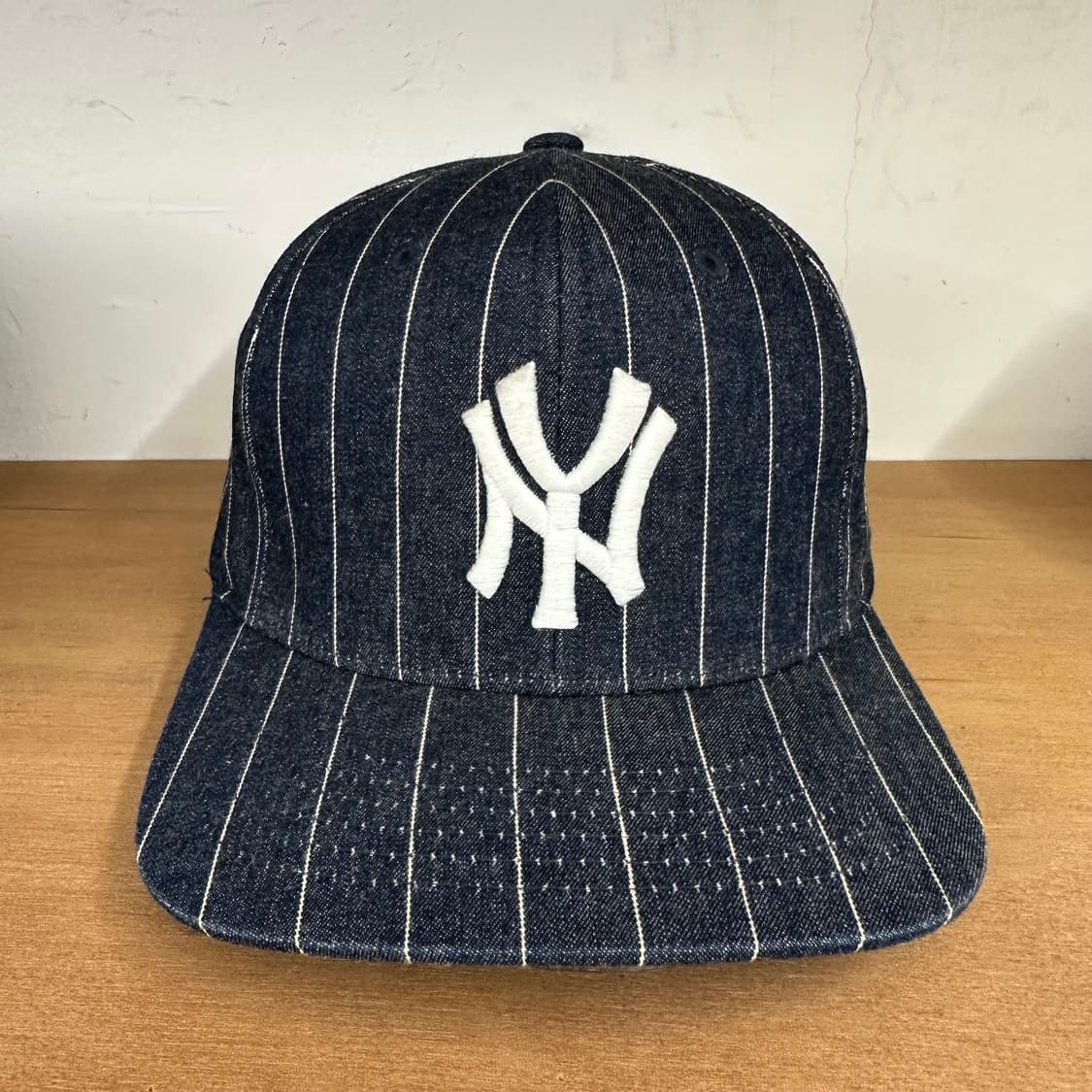 MLB 핀스트라이프 데님 뉴욕 양키즈 캡 상품이미지2