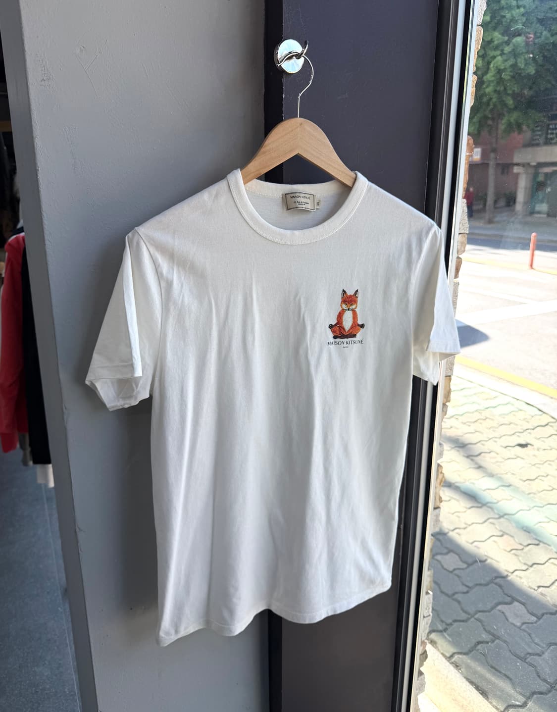 XS/ 메종키츠네 요가폭스 라운드 반팔 상품이미지3