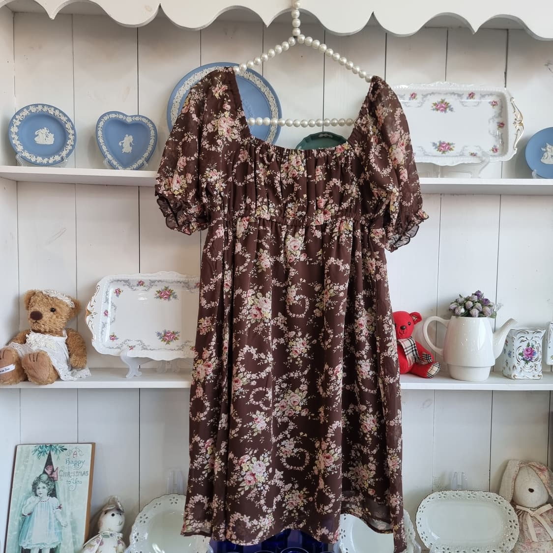 Liz Lisa 리즈리사 초코 플로럴 셔링 원피스 상품이미지7