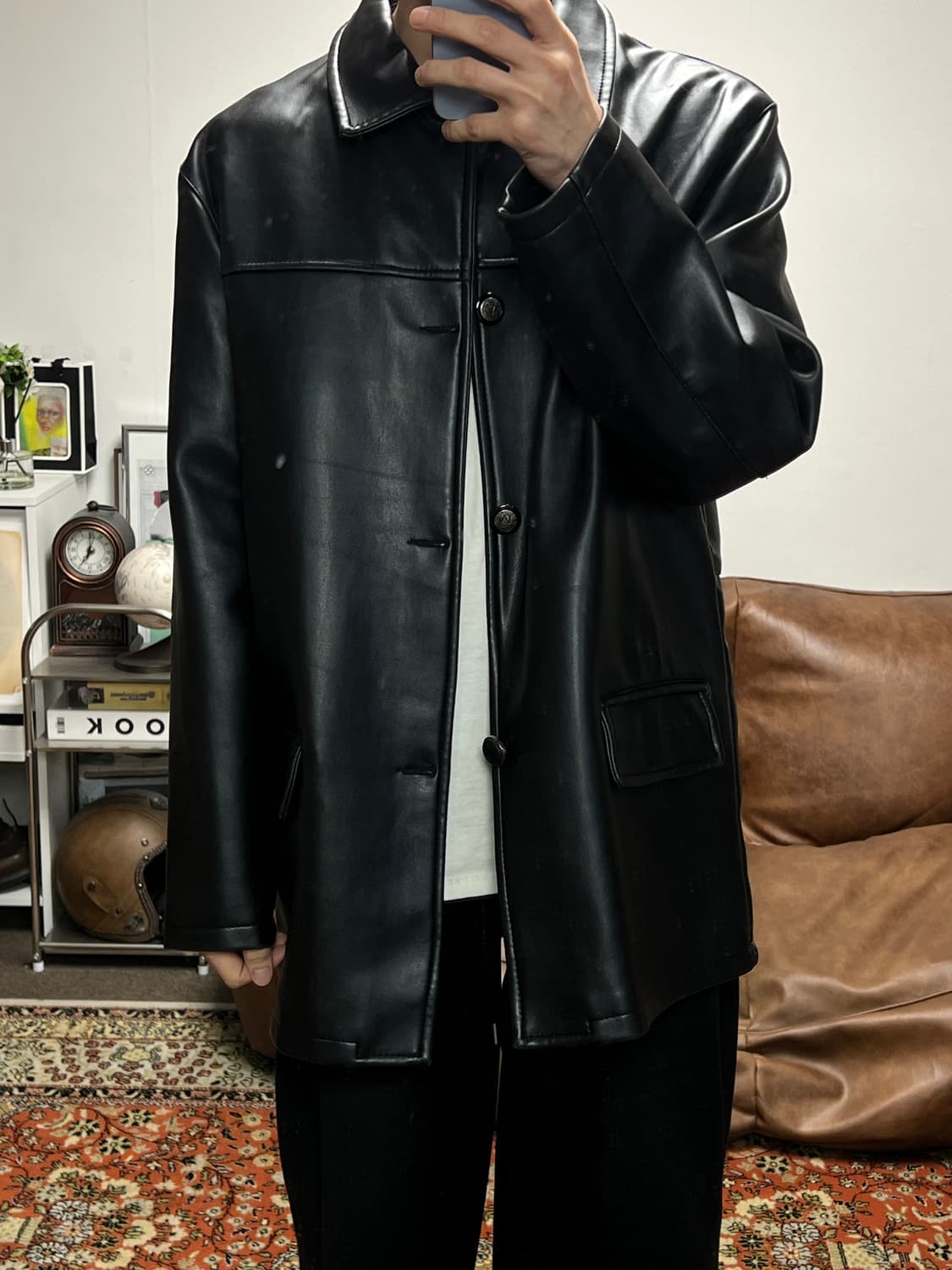 [XL] 엠포리오 빈티지 램스킨 카코트 가죽자켓 상품이미지3