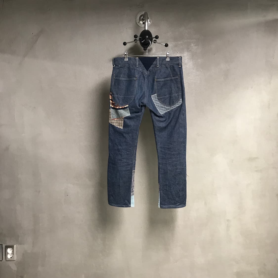 준야와타나베 패치워크 데님 팬츠 S 상품이미지8