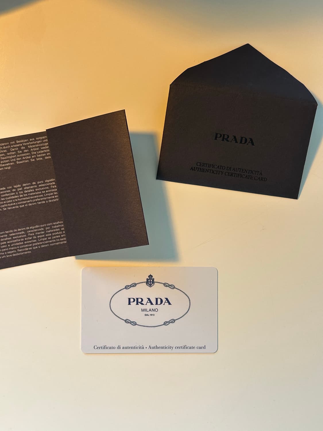 프라다 데님 토트백 / 워런티카드, 더스트백 O 상품이미지5