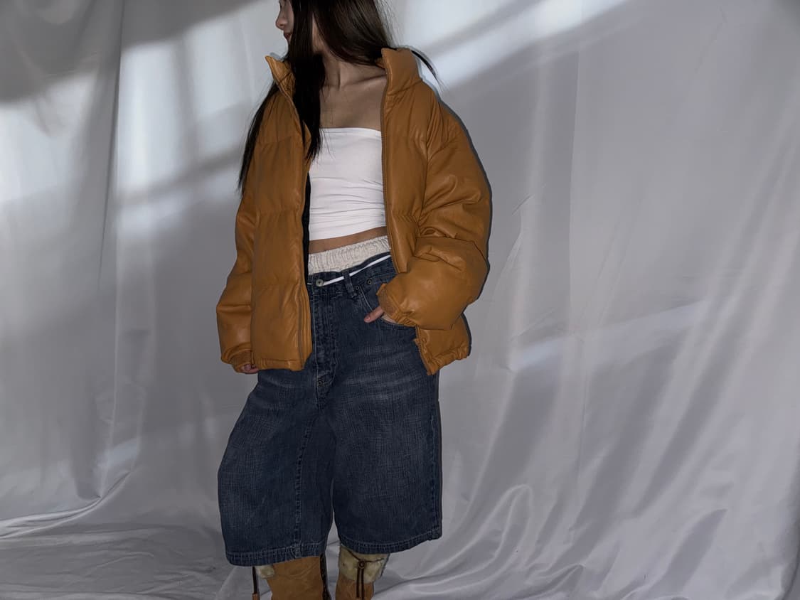 GU 레더 패딩 상품이미지4