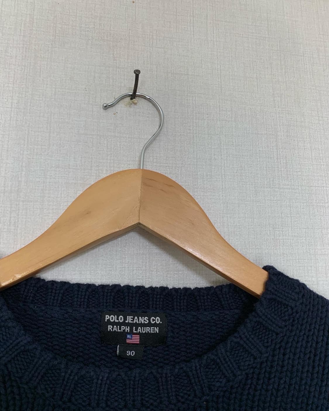 (90-95)폴로 성조기 니트 상품이미지3