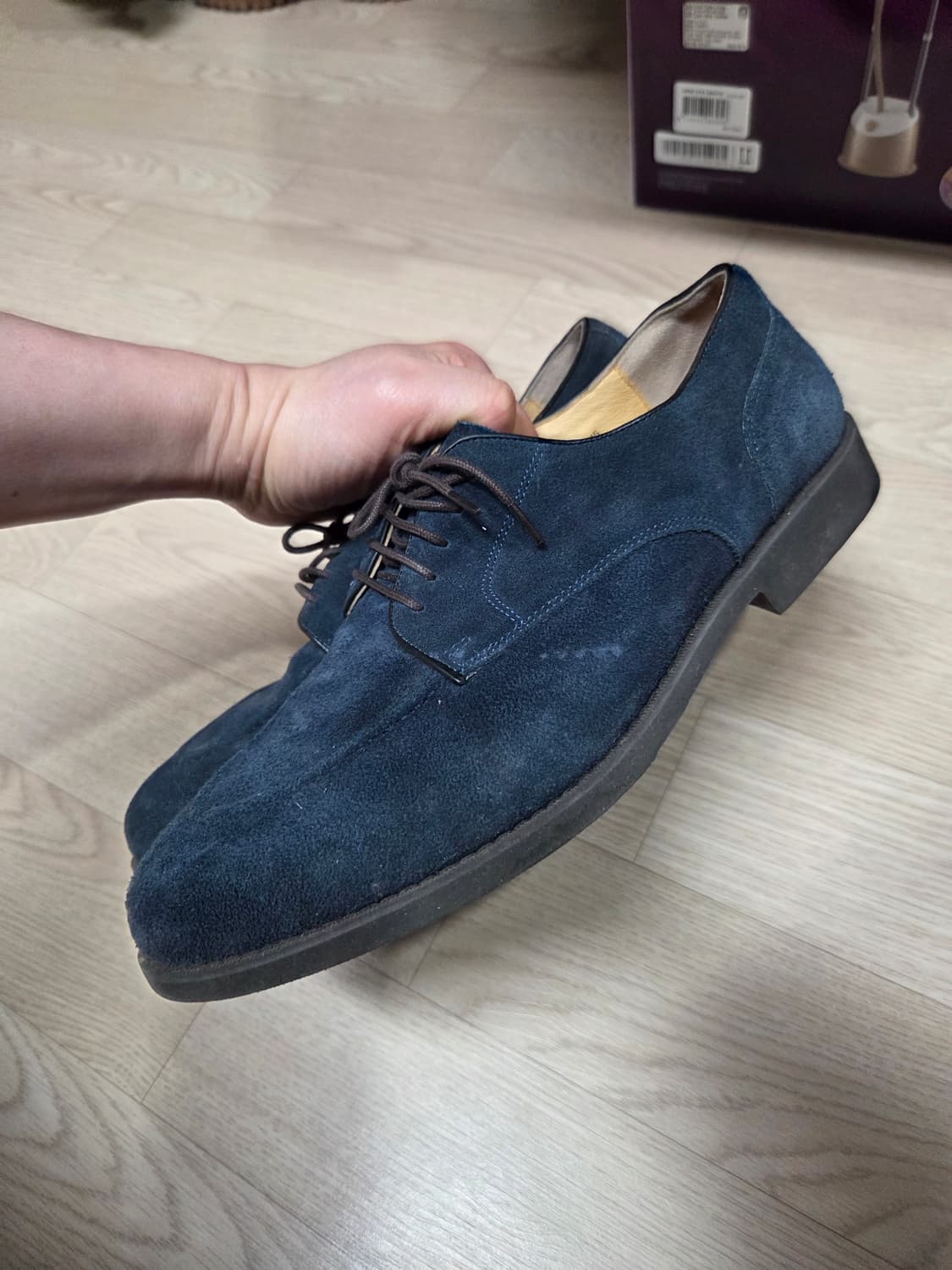 볼료네제 네이비 스웨이드 u팁 구두  상품이미지2