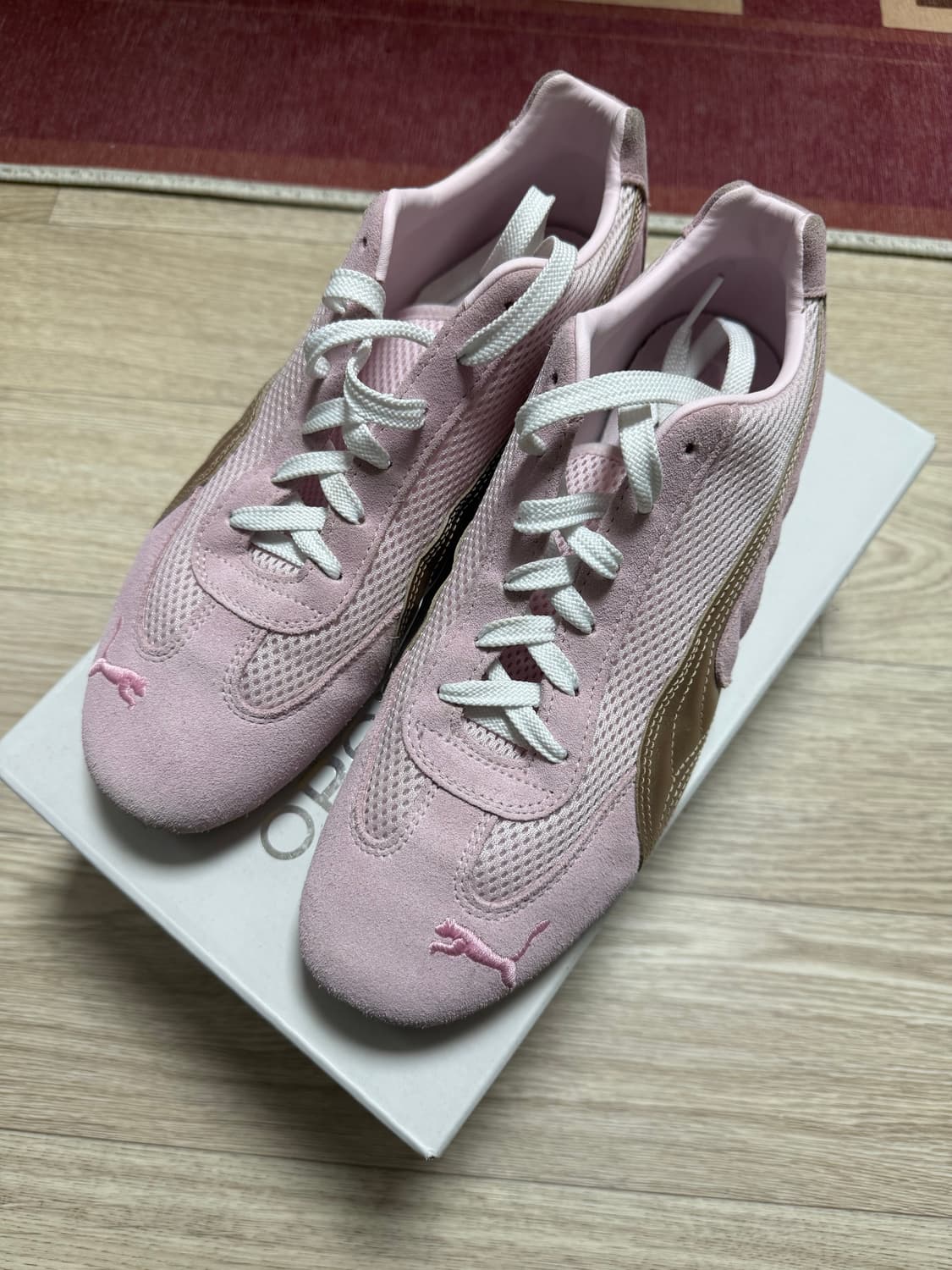 푸마 x 오픈yy 콜라보 스피드캣 핑크 275사이즈 판매 상품이미지1