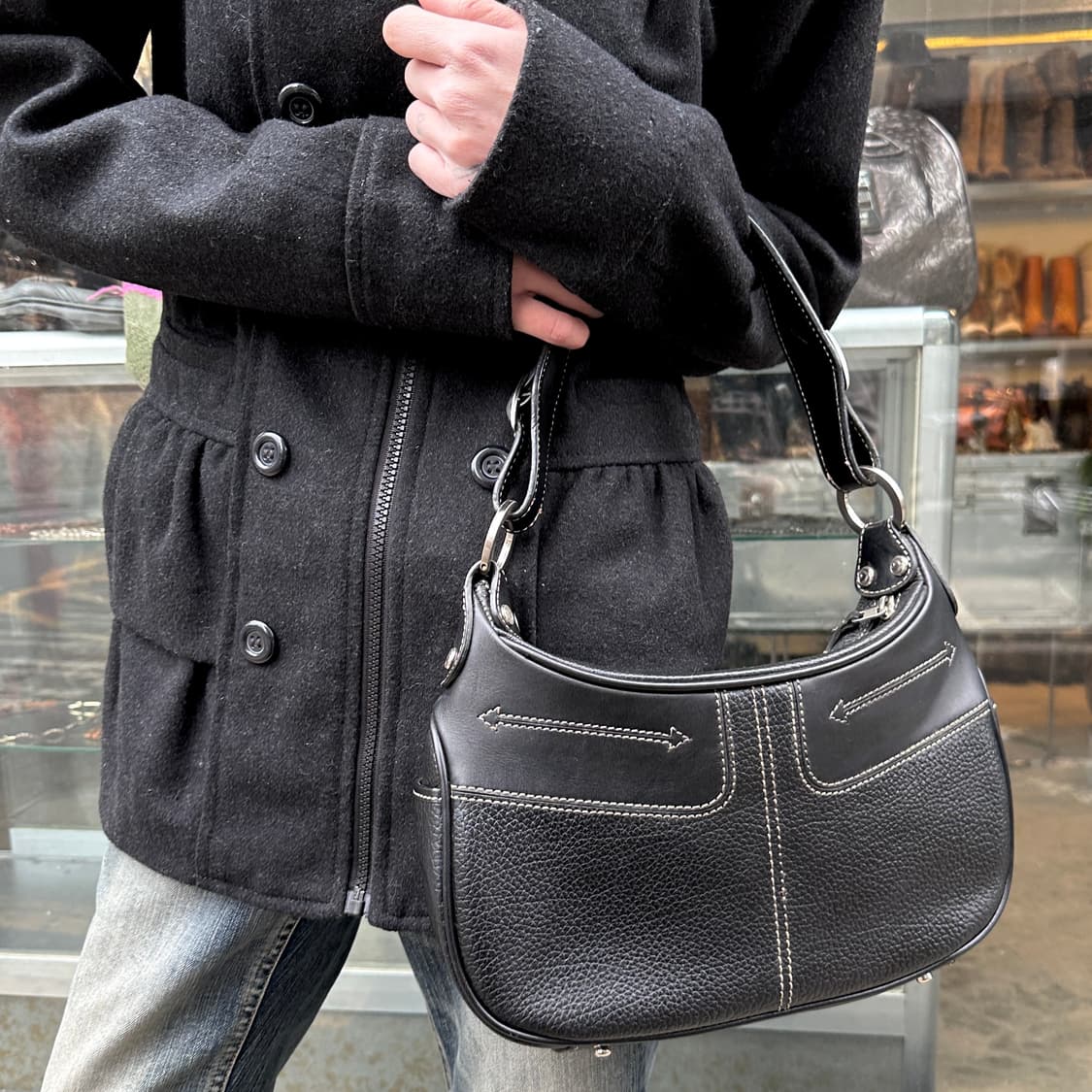 00s 카파치 이태리 가죽 애로우 가방 상품이미지6