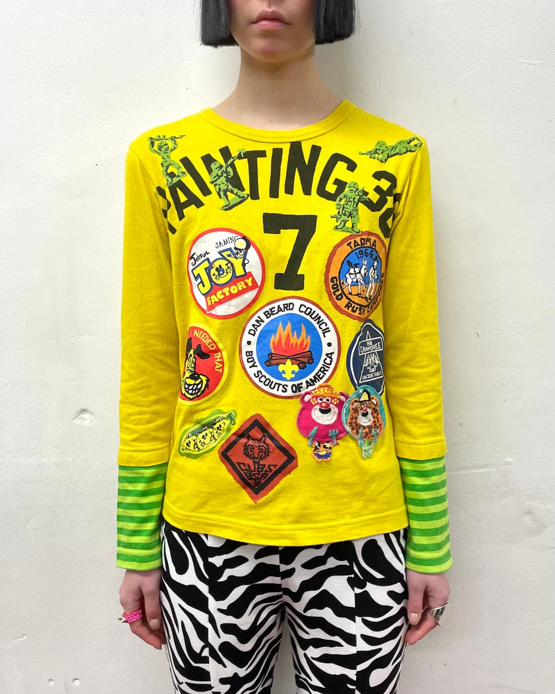 Jam Yellow Wappen Stripe Long Sleeve  상품이미지1