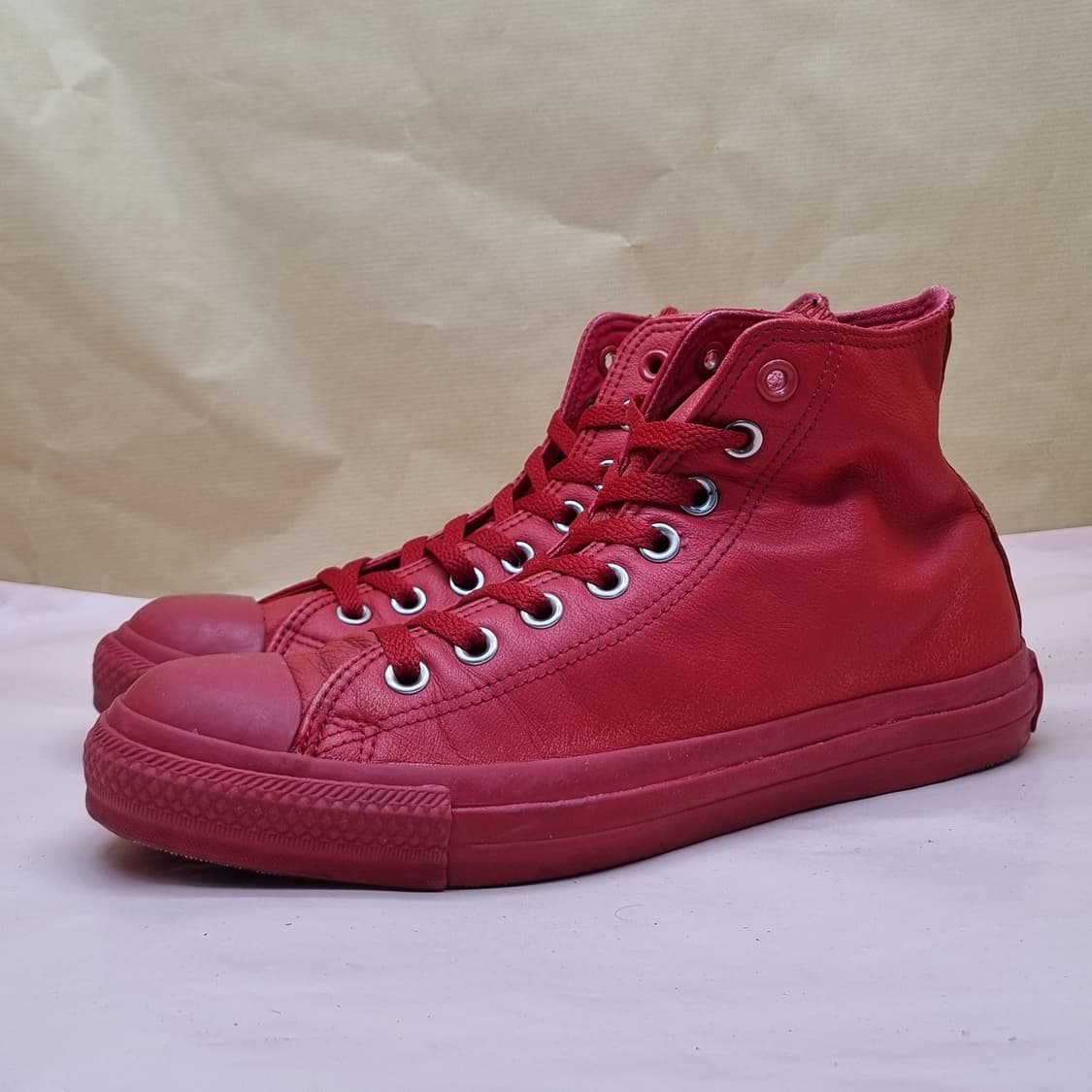 컨버스 척테일러 레더 레드 하이탑 250 상품이미지1