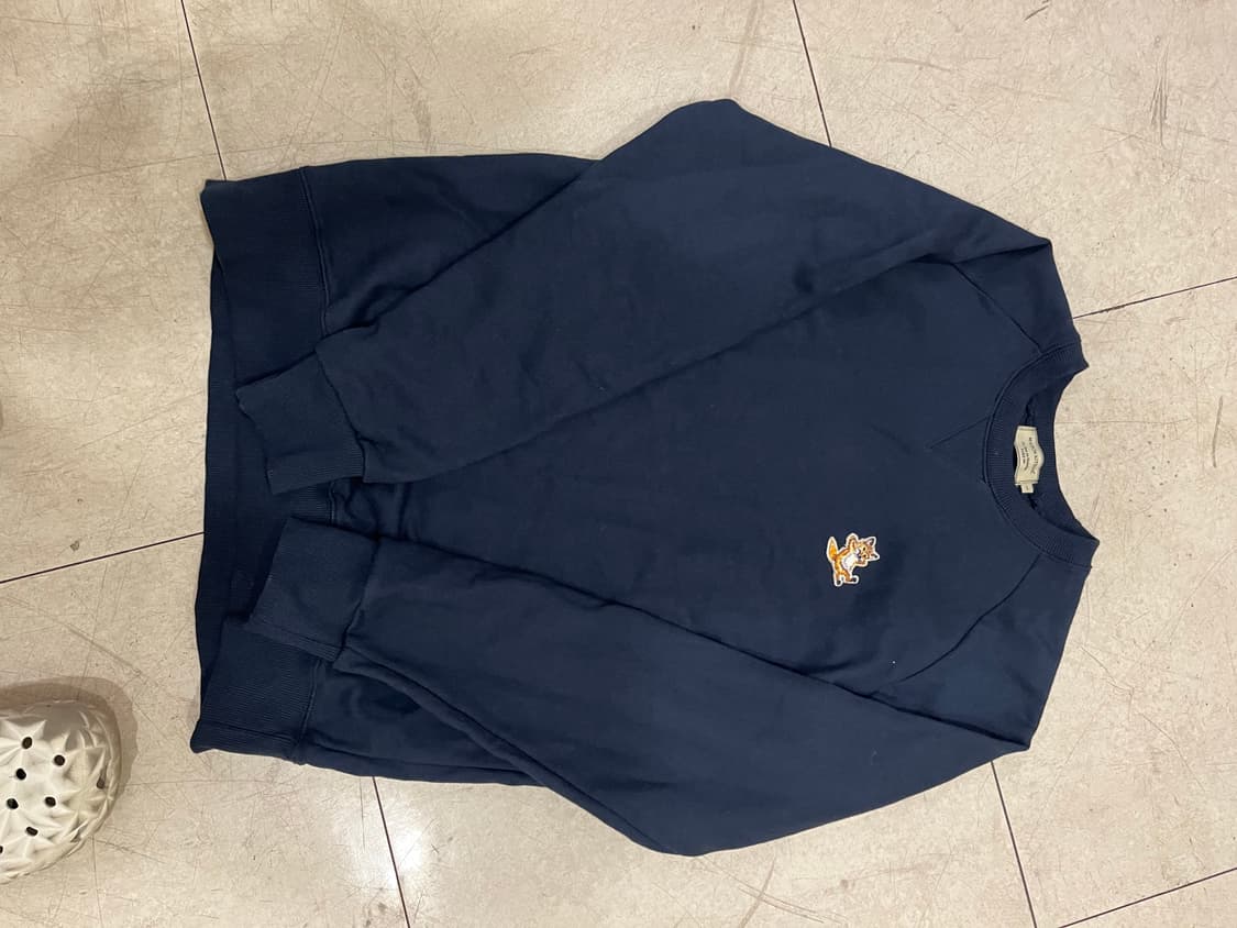 메종키츠네 맨투맨 네이비색 팔아용 상품이미지1