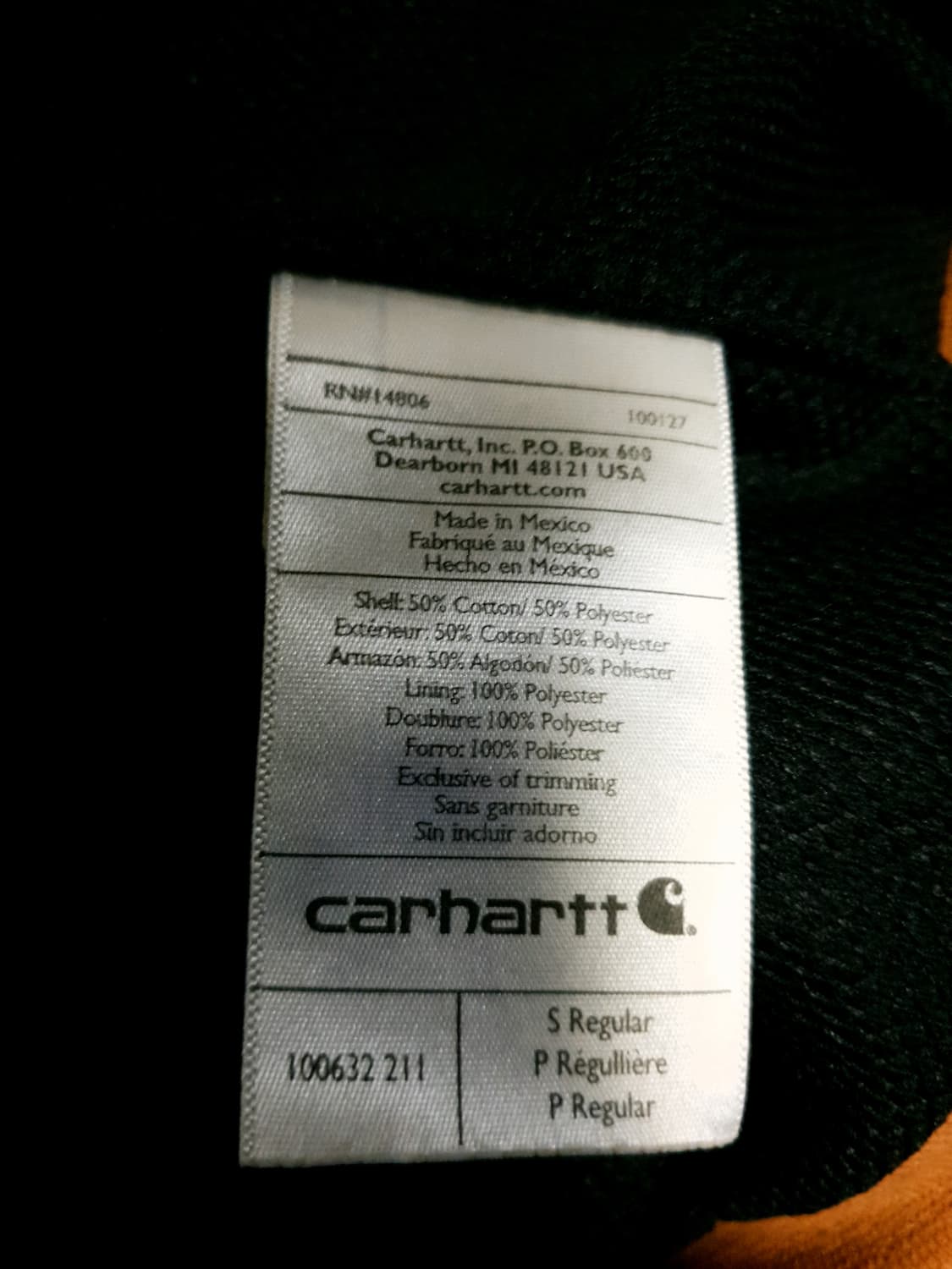 칼하트 레인디펜더 써멀 헤비웨이트 워크 후드집업 (S) 상품이미지7