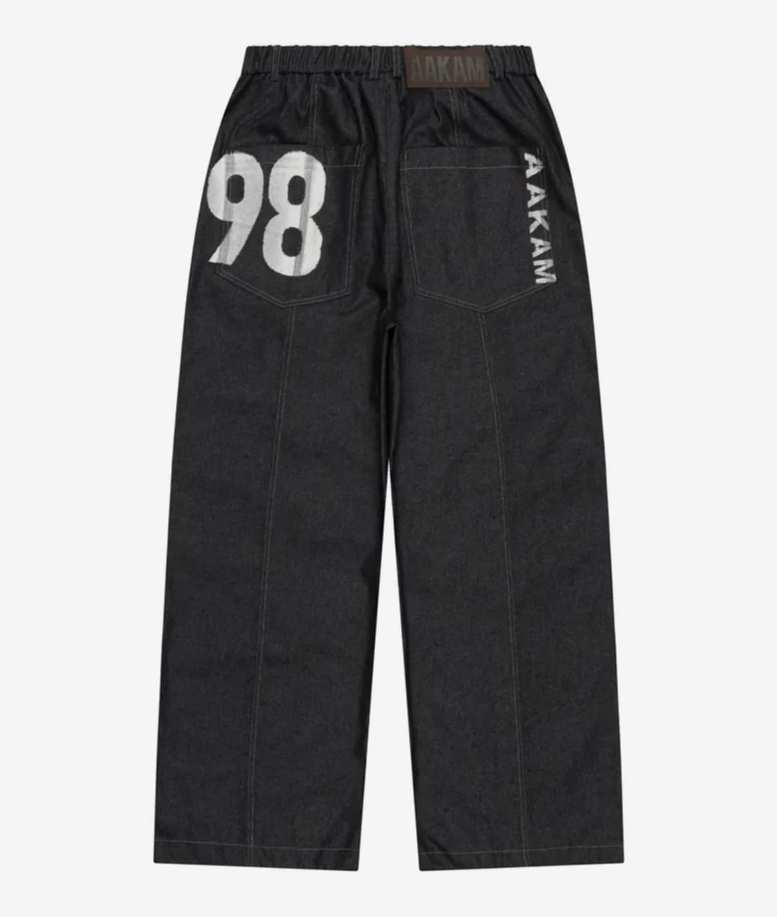 아캄 98 프린트 니 핀턱 데님 팬츠 상품이미지1