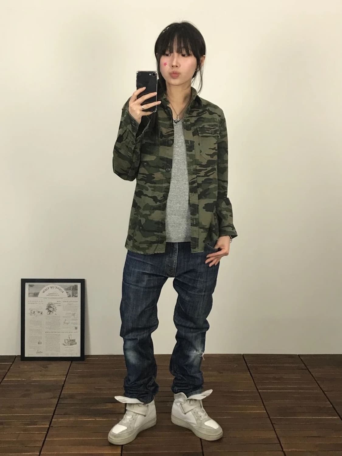 Back Number Camo Military Shirt 상품이미지1