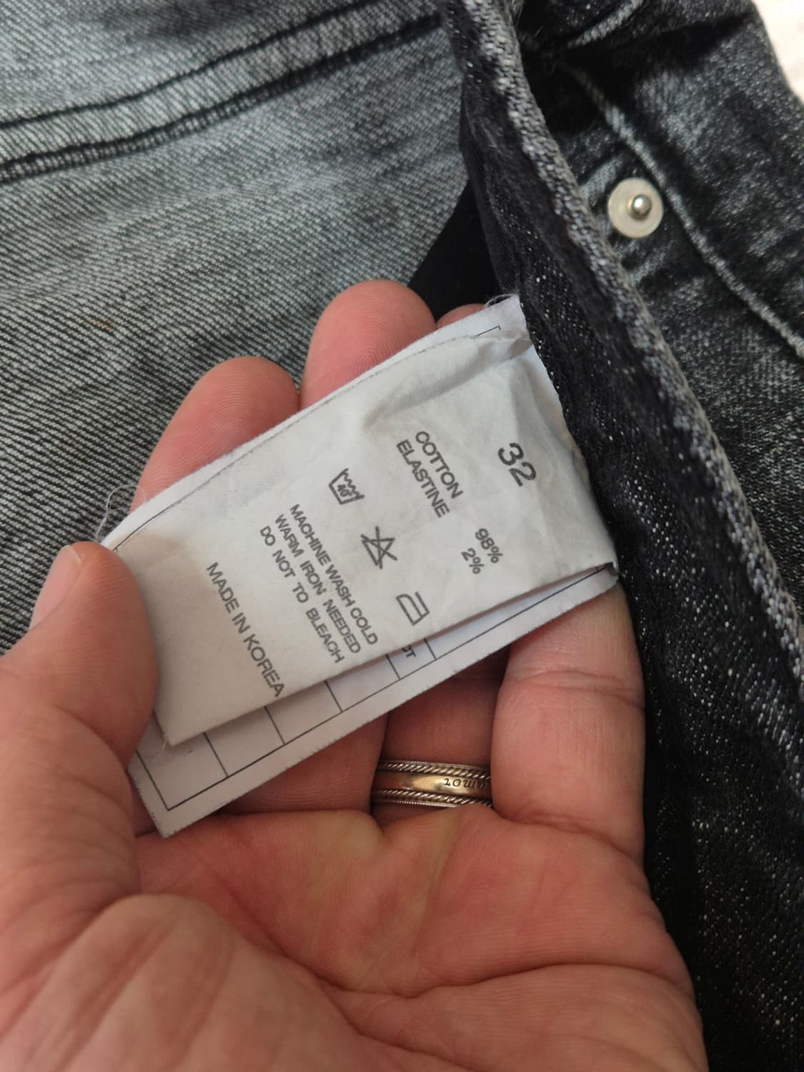 인스턴트데님 블랙진 32 상품이미지3